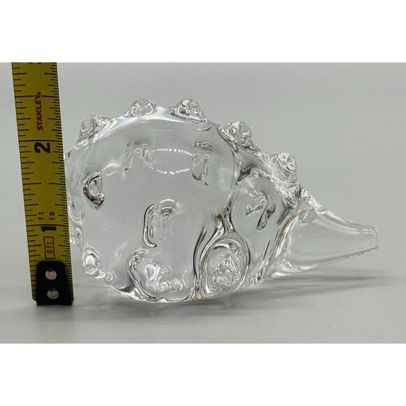 Hedgehog Clear Glass Crystal Paperweight Figurine 4 inch - Picture 7 of 7